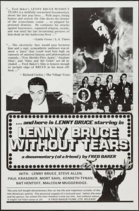 LENNY BRUCE WITHOUT TEARS [1972] Original 1-Sheet Poster Near Mint (NM/9.6) - Picture 1 of 1