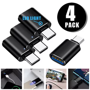 4 x Adattatore USB-C 3.1 Maschio a USB A Femmina Convertitore OTG Tipo C Telefono Android - Foto 1 di 9