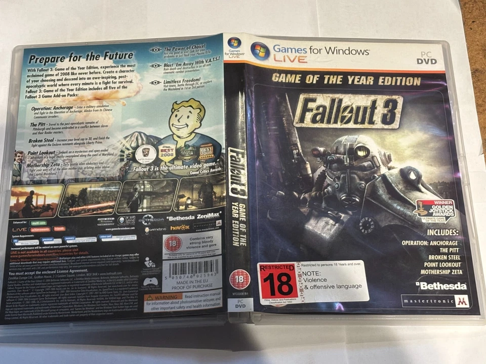 FALLOUT 3 - GAME OF THE YEAR EDITION (2-DISC) (PC DVD-ROM) - Image 1 of 4