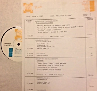 6/3/87 SOLID GOLD SCRAPBOOK PRESENTS 15 JUNE GOLD HITS; CAROLE KING, RAY STEVENS - Image 1 of 2