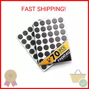 70 Pcs Round Magnets with Adhesive Backing, Flexible Self Adhesive Magnets for C - Picture 1 of 2