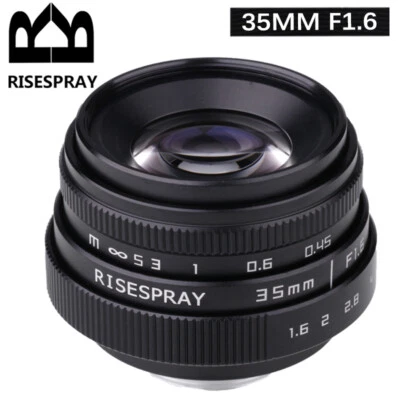 RISESPRAY 35mm f1.6 C mount CCTV Lens II for N1 FX NEX M4/3  M mount Series - Image 1 of 4