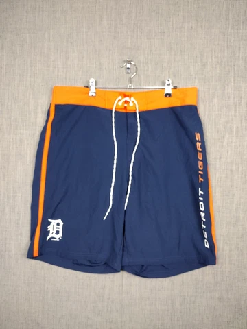 Detroit Tigers Mens XL Shorts Swim Trunks Blue orange MLB Genuine Merchandise Cover