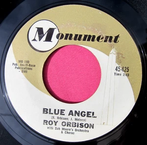 ROY ORBISON - Blue Angel - clean 45 rpm - Monument 425 - Picture 1 of 2