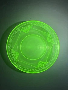 Vintage Green Federal Glass Georgian Lovebirds 6” Cereal Bowl - Bild 1 von 5