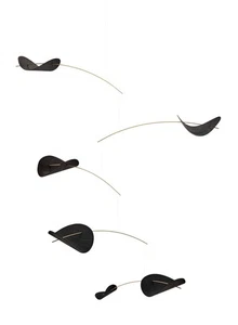 Flensted Drifting Clouds Black Museum Modern Hanging Mobile New Box Gift - Picture 1 of 2
