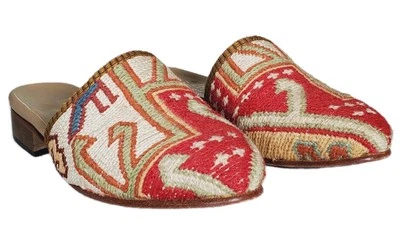 Женский турецкий ковер ручной работы Artemis Design Co Sumak Kilim Mules размер США 6,5 - Изображение 1 из 4