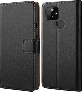 Google Pixel 4a 5G Premium Leder Magnet Flip Wallet Case mit Ständer - Bild 1 von 4