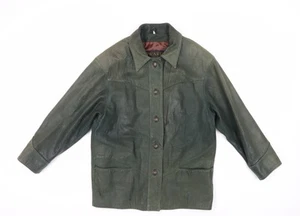 Reward Women's Green Leather Jacket S Classic Style - Picture 1 of 12