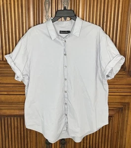 Estelle and Finn Top Shirt Extra Large XL Gray Boxy Loose Office Everyday - Picture 1 of 13
