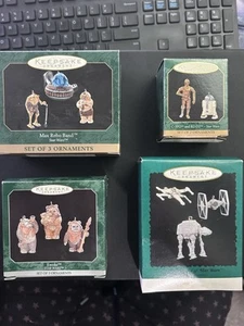 Hallmark Star Wars Keepsake Ornaments 1996, 1997, 1998, 1999 New Complete In Box - Picture 1 of 10
