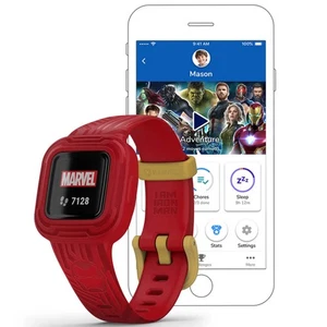 Garmin 010-02441-31 Vivofit Jr. 3 Kids Marvel Iron Man Red Fitness Sports Watch - Picture 1 of 3