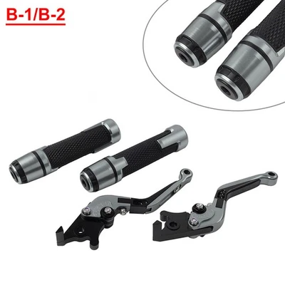 For BMW K1300 S/R/GT K1200S Handlebar Grips Brake Clutch Levers Sets Titanium - Image 1 of 4
