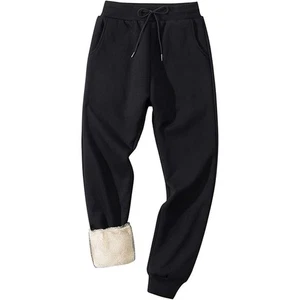 Men's Winter Fleece Pants Sherpa Lined Sweatpants Athletic Running Sweatpants - Picture 1 of 4