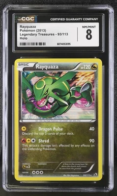 Карта голографическая Pokemon CGC 8 Rayquaza 2013 Legendary Treasures 93/113 - Изображение 1 из 2