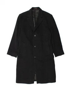 MICHAEL KORS Mens Overcoat UK 42 XL Black Wool DK02 - Picture 1 of 3