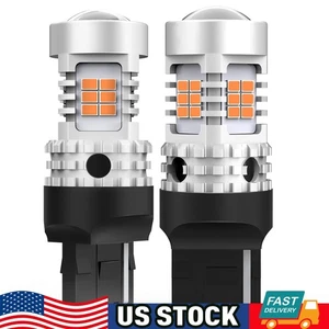 AUXITO Amber 7440 Anti Hyper Flash LED Turn Signal Light Extreme Bright H - Picture 1 of 10