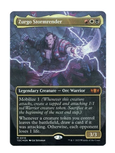 MTG - Zurgo Stormrender - Borderless Foil - Tarkir: Dragonstorm - NM - Picture 1 of 2
