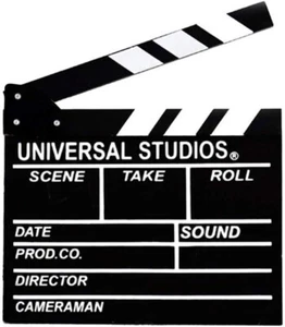 Movie Film Clap Board, 12"X11" Hollywood Wooden Clapper Board - Picture 1 of 6