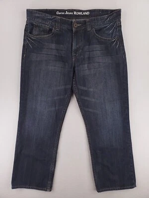 Guess Jeans Mens 38x32 Rowland Relaxed Straight Baggy Grunge Y2K Hip Hop Dark - Image 1 of 4