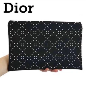 Christian Dior Pouch Clutch Bag Black Without Box Novelty Limited New Japan - Picture 1 of 6