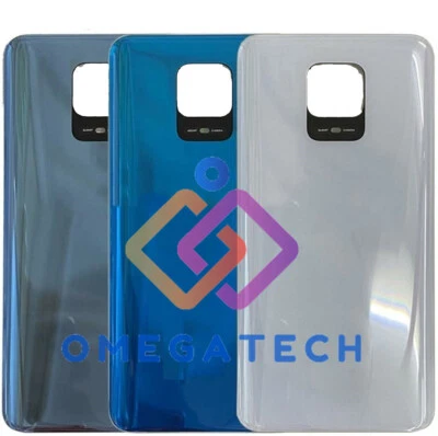 OMEGATECH Scocca Posteriore +Colla per Xiaomi Redmi Note 9 Pro M2003J6B2G Vetro Cover Back