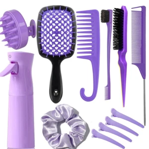 Hair Brush Set, Spray Bottle, Slick Back Brushes, For Toddlers, Scalp Massager - Picture 1 of 15