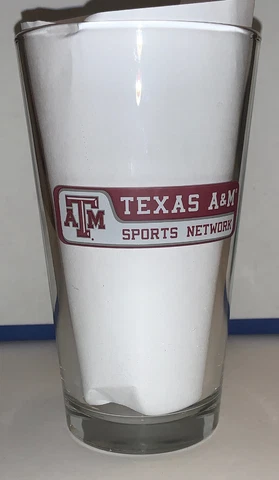 TEXAS A&M AGGIES Collegiate Pint Beer Glass 16 oz. Bud Light Cover