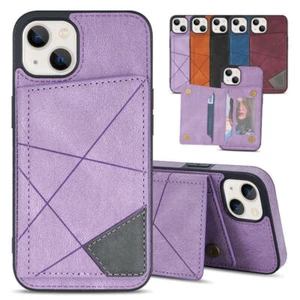 Leather Card Slot Wallet Phone Case For iPhone 11 12 13 Pro Max XR XS 7 8 SE - Picture 1 of 67