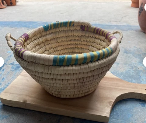 Handmade Moroccan Berber Painting, Bread Basket, Key Holder, Wall Decor, Table C Cover