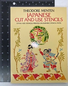 Japanese Cut and Use Stencils by Theodore Menten; Florals, Dragons & (1980, PB) - Picture 1 of 6
