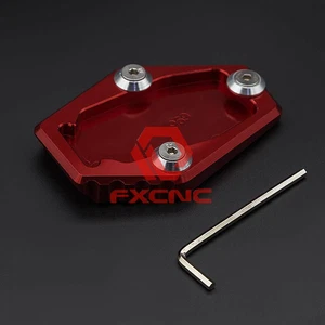 For Ducati Moneter 696 2008-2014 Kickstand side stand extension enlarger pad Red - Picture 1 of 6