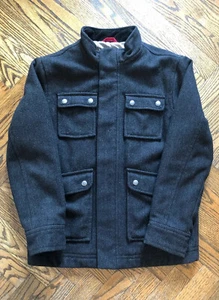 Gap Kids Boys Youth Gray Tweed Jacket Coat Size 12 Years - Picture 1 of 10