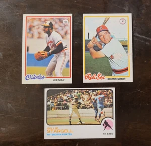1970's baseball card assortment - L May / W Stargell / B Montgomery pk of 3 - Picture 1 of 7