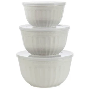 Nesting Ceramic Look Storage Bowls by Chef's Pride Set 3 - Picture 1 of 6