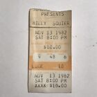 Billy Squier 1982 Concert Ticket Stub Sunshine Promotions At Notre Dame Vintage