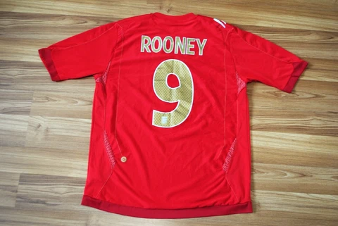ENGLAND NATIONAL TEAM 2006/2008 AWAY FOOTBALL SHIRT JERSEY ROONEY #9 SIZE MEDIUM Cover