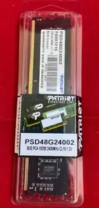 Patriot Signature Line 8GB DDR4 2400Mhz PC4 19200 CL16 Memory Model PSD48G24002 - Picture 1 of 2