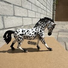 New Schleich Horse Black and White Knabstrupper Spotted Horse Hard to Stand