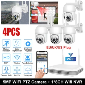 8CH 5MP NVR Outdoor WiFi Security CCTV Night Vision Camera System APP with 1TB - Picture 1 of 15