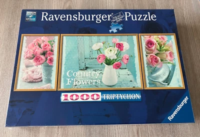 1000 Teile Triptychon Puzzle - Country Flowers - Ravensburger - NEU & OVP ! - Bild 1 von 3