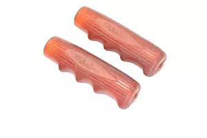 VINTAGE 1970s SCHWINN APPROVED RED SPARKLE BICYCLE 110 MM HANDLEBAR GRIPS - Picture 1 of 4