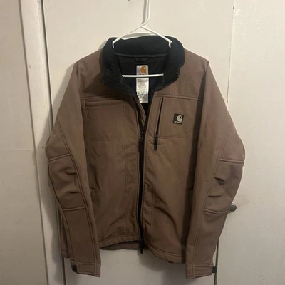 CARHARTT Women's Softshell Jacket Brown w Black Fleece Lined Size XS Extra Small - Image 1 of 3