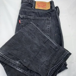Levi's 501 Black Wash Denim Jeans Mens W40 L32 Classic Comfort Relaxed Fit - Picture 1 of 11