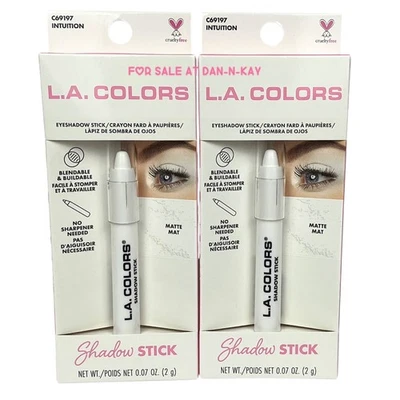 2pk LA COLORS C69197 INTUITION  MATTE SHADOW STICK CRAYON EYESHADOW - Image 1 of 3