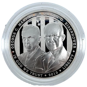 2013-P Five Star Generals-US Commemorative 90% Silver PROOF $1 Dollar In Capsule - Picture 1 of 6