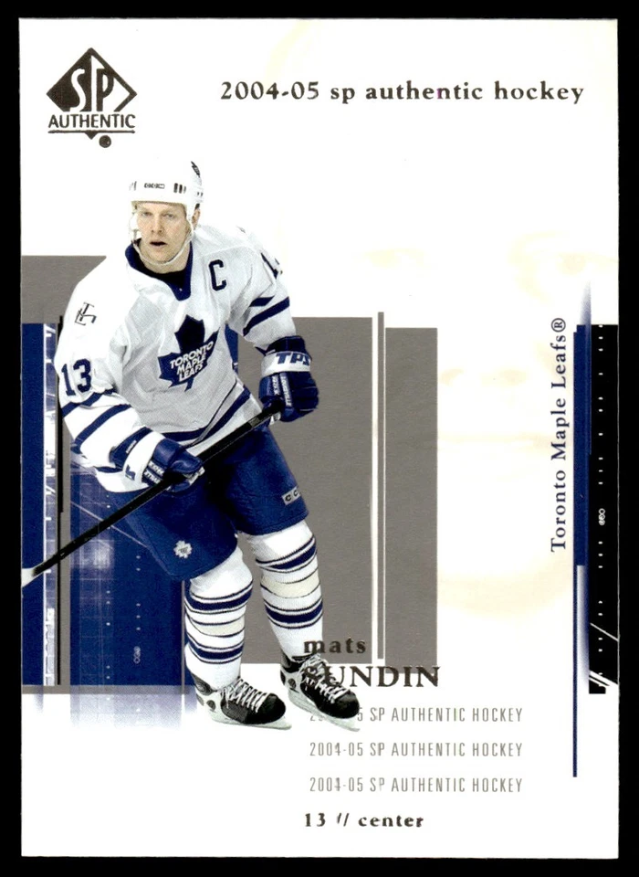 2004-05 SP Authentic Mats Sundin Toronto Maple Leafs #85 - Image 1 of 2