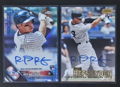 2016 Topps Chrome Stadium Club Rob Refsnyder RC's #'d Autos Boston - Image 1 of 3