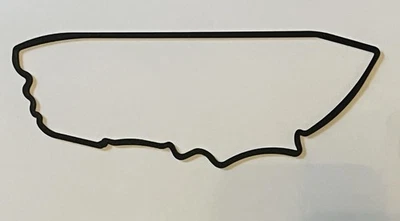 Circuit De La Sarthe (Old Mulsanne) 3D Printed Track Outline - Racing Wall Art - Image 1 of 4