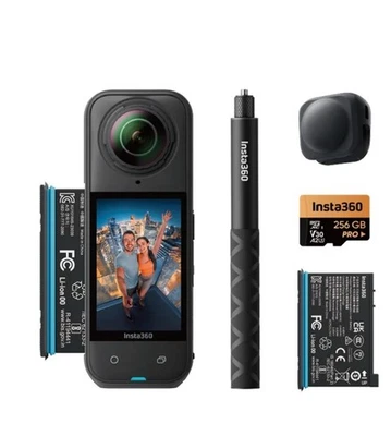 Insta360 X5 - 8K Action Camera Bundle: Selfie Stick +SD Card +Extra Batt - Image 1 of 4